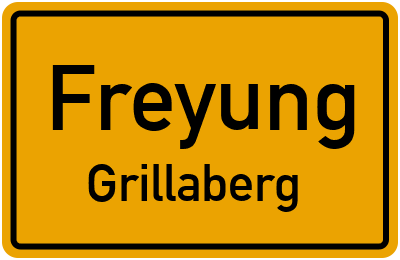 Ortsschild Freyung Grillaberg