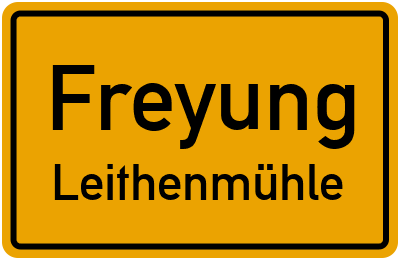 Straßenverzeichnis Freyung Leithenmühle