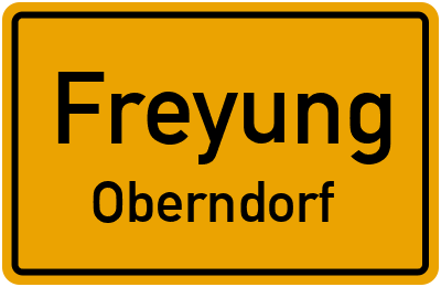 Straßenverzeichnis Freyung Oberndorf