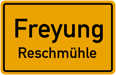 Straßenverzeichnis Freyung Reschmühle