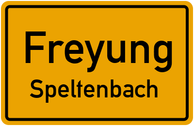 Straßenverzeichnis Freyung Speltenbach