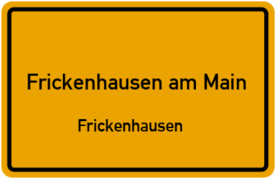 Straßenverzeichnis Frickenhausen am Main Frickenhausen