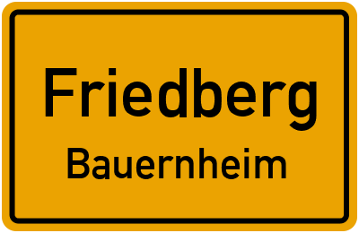 Straßenverzeichnis Friedberg Bauernheim