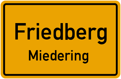 Straßenverzeichnis Friedberg Miedering