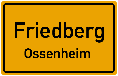 Straßenverzeichnis Friedberg Ossenheim