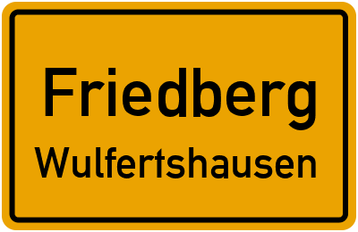 Straßenverzeichnis Friedberg Wulfertshausen