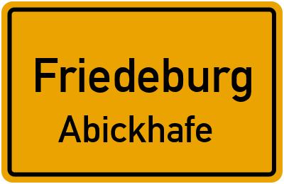 Ortsschild Friedeburg Abickhafe