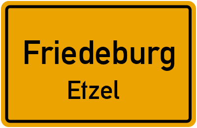 Ortsschild Friedeburg Etzel