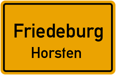 Ortsschild Friedeburg Horsten