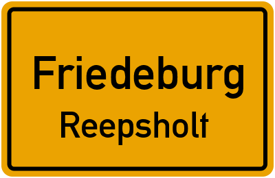 Straßenverzeichnis Friedeburg Reepsholt
