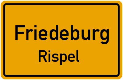 Straßenverzeichnis Friedeburg Rispel