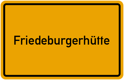 Ortsschild von Gemeinde Friedeburgerhütte in Sachsen-Anhalt
