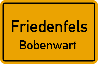 Straßenverzeichnis Friedenfels Bobenwart