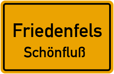 Straßenverzeichnis Friedenfels Schönfluß