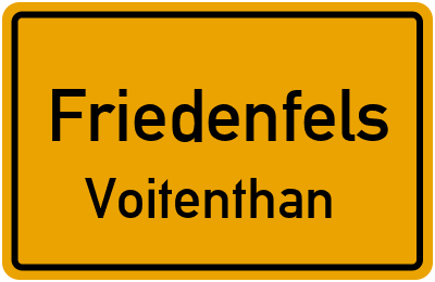 Straßenverzeichnis Friedenfels Voitenthan