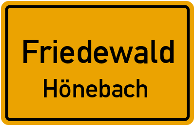 Straßenverzeichnis Friedewald Hönebach