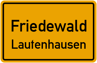 Ortsschild Friedewald Lautenhausen