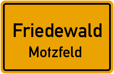 Ortsschild Friedewald Motzfeld