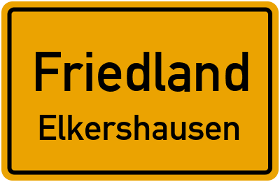 Ortsschild Friedland Elkershausen
