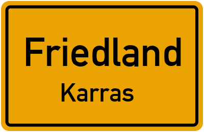 Straßenverzeichnis Friedland Karras