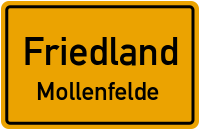Ortsschild Friedland Mollenfelde