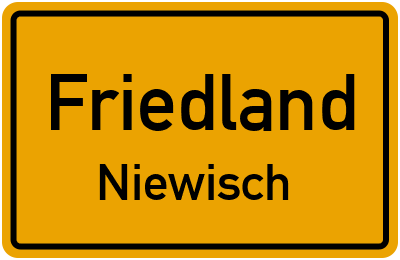 Straßenverzeichnis Friedland Niewisch