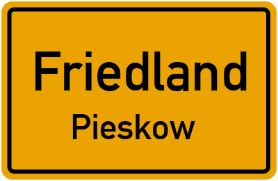 Straßenverzeichnis Friedland Pieskow