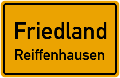 Ortsschild Friedland Reiffenhausen