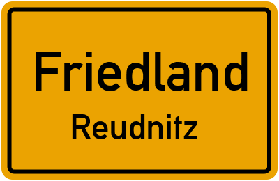 Straßenverzeichnis Friedland Reudnitz