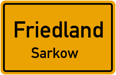 Straßenverzeichnis Friedland Sarkow
