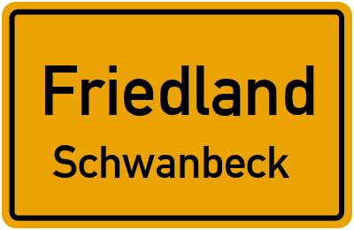 Straßenverzeichnis Friedland Schwanbeck