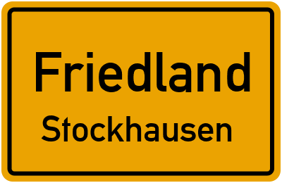 Ortsschild Friedland Stockhausen