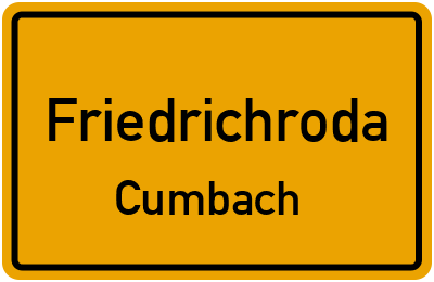 Straßenverzeichnis Friedrichroda Cumbach