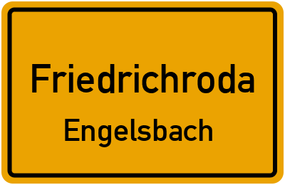 Straßenverzeichnis Friedrichroda Engelsbach