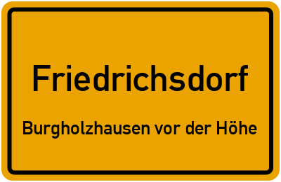 Straßenverzeichnis Friedrichsdorf Burgholzhausen vor der Höhe
