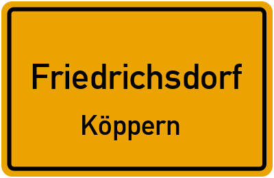 Ortsschild Friedrichsdorf Köppern