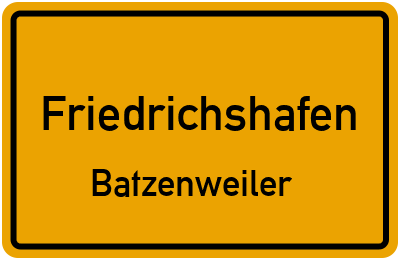 Straßenverzeichnis Friedrichshafen Batzenweiler