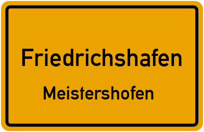 Straßenverzeichnis Friedrichshafen Meistershofen
