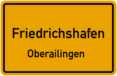 Straßenverzeichnis Friedrichshafen Oberailingen