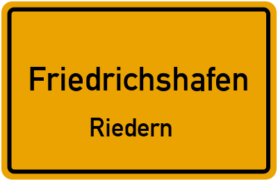 Straßenverzeichnis Friedrichshafen Riedern