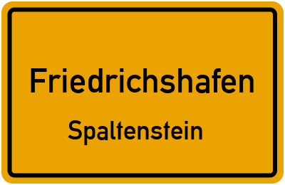 Straßenverzeichnis Friedrichshafen Spaltenstein