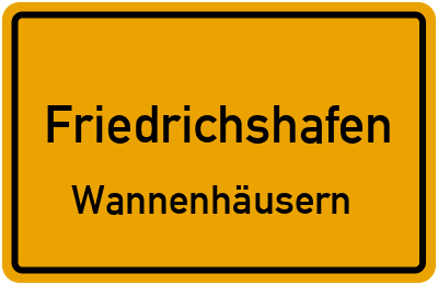 Straßenverzeichnis Friedrichshafen Wannenhäusern