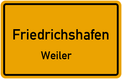Straßenverzeichnis Friedrichshafen Weiler