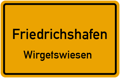 Straßenverzeichnis Friedrichshafen Wirgetswiesen