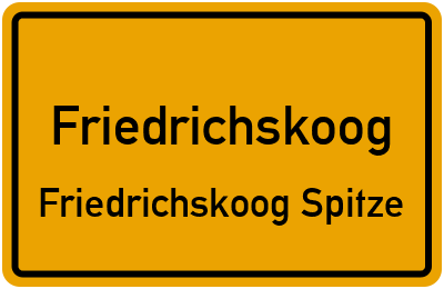 Straßenverzeichnis Friedrichskoog Friedrichskoog Spitze