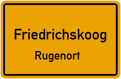Straßenverzeichnis Friedrichskoog Rugenort