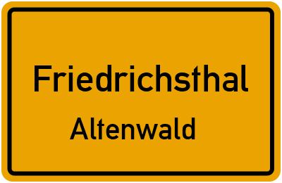 Straßenverzeichnis Friedrichsthal Altenwald