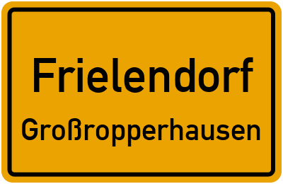 Ortsschild Frielendorf Großropperhausen