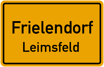 Ortsschild Frielendorf Leimsfeld