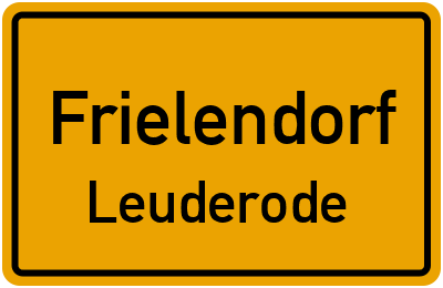 Ortsschild Frielendorf Leuderode